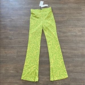 Zara high waist printed flares